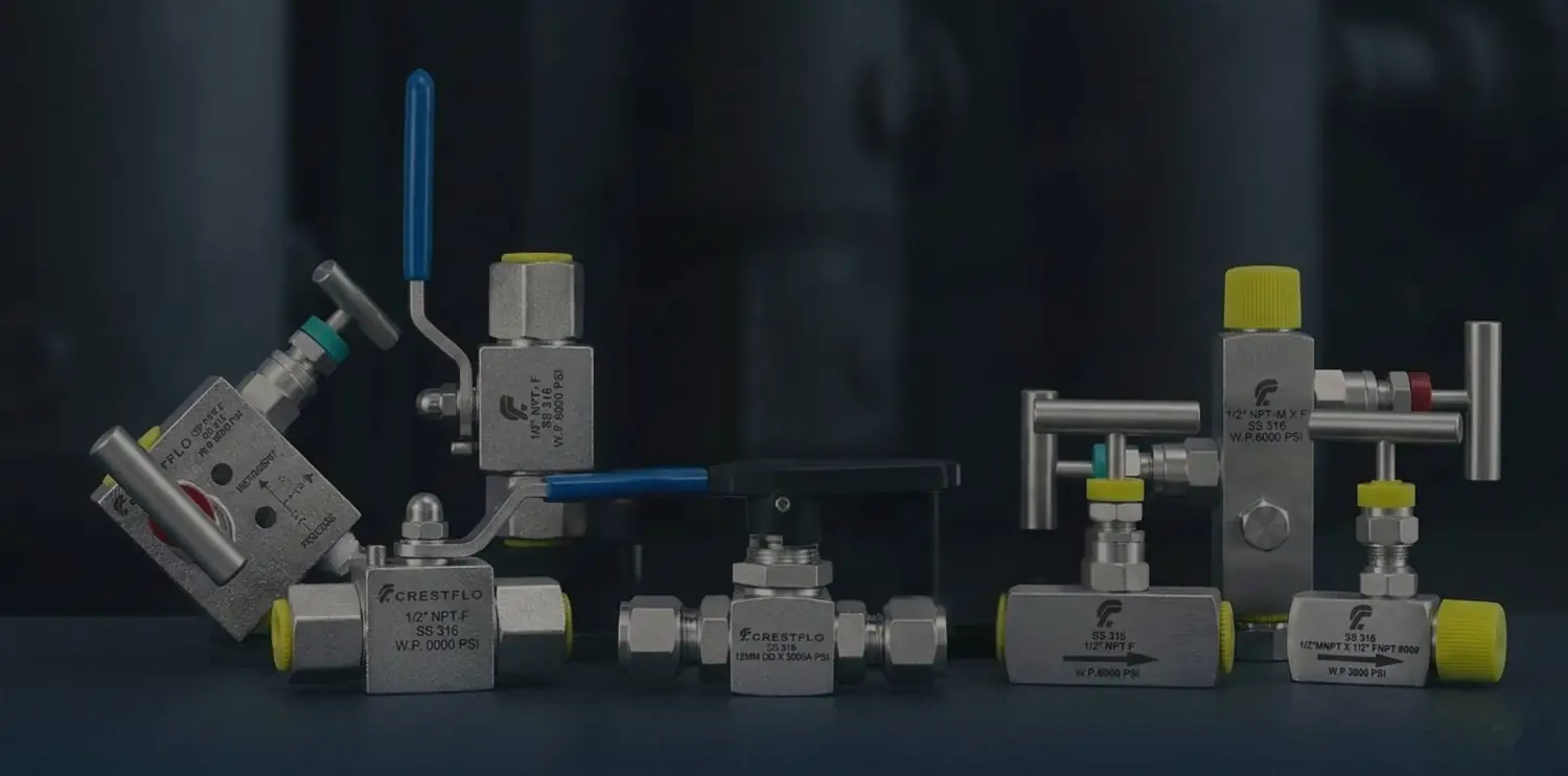 Crestflo instrumentation valves, fittings and tubing